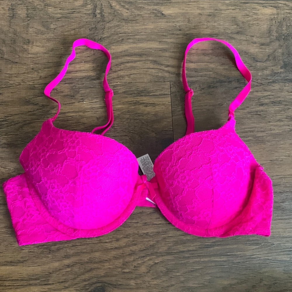 Victoria’s Secret Hot Pink Lace Bra